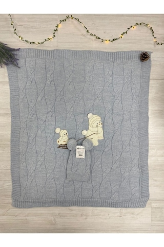 Ultralüx Bereli Bebek Battaniye Mavi