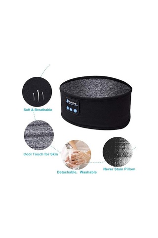 Vkemall Kırmızı Desenli Bluetooth Şapka, Uyku Ve Spor İçin Kablosuz Kulaklık, Işık Engellici Kafa Bantı Bordo