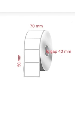 Boş Yapışkanlı Kuşe Barkod Etiketi 70mm X 50mm 1