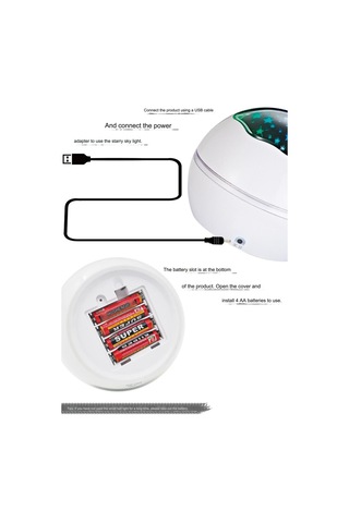 Gece Lambası Romantik Dönen Yıldızlı Gökyüzü Projeksiyon Lambası Usb Bebek Uyku Lambası Pembe Beyaz - Pembe