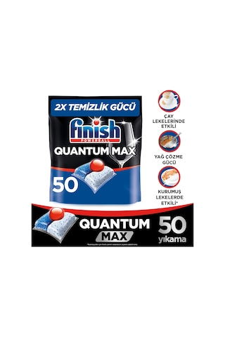 Finish Quantum Max Bulaşık Makinesi Deterjanı Kapsül Tablet 50 Adet