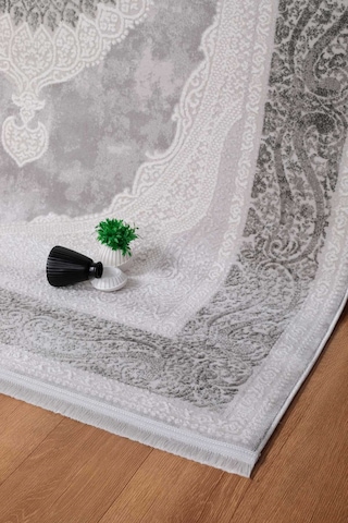 Voyage %100 Akrilik Yumuşak Dokulu Halı Kilim Salon Mutfak Koridor Yolluk Dokuma Makine Halısı Ac-408 Gri