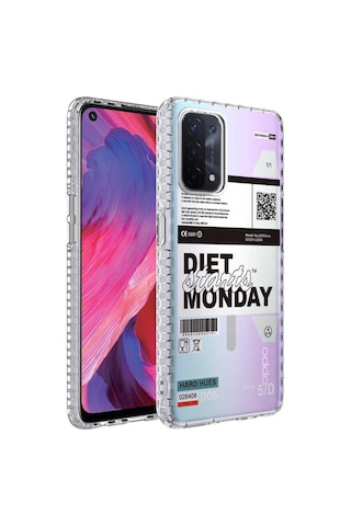 Oppo A74 4G Kilif Airbag Kenarli Renkli Desenli Elegans Kilif 561994136