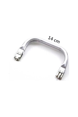 2K Gizli Metal Çanta Bursu 14 Cm - Metal Çanta Aparatı Çanta Aksesuarı Açık Ahşap