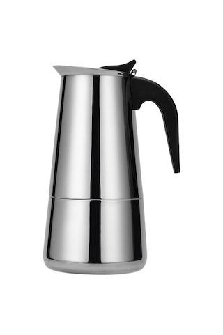 Monyee Stahl Çelik Portatif Elektrikli Kahve Makinesi - Mocha/latte Filtre Kahve Hazırlama - 450ml Kapasite Gümüş