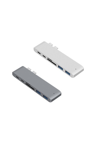 Sones Usb-c - Hdmı Ayırıcı Yerleştirme İstasyonu Kart Okuyucu, Özellikler: 6'sı 1 Arada Gri