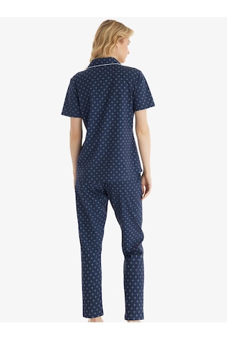 Blackspade Kadın Kısa Kol Önden Düğmeli Lacivert Pijama Takımı C9t3n8o15 lacivert