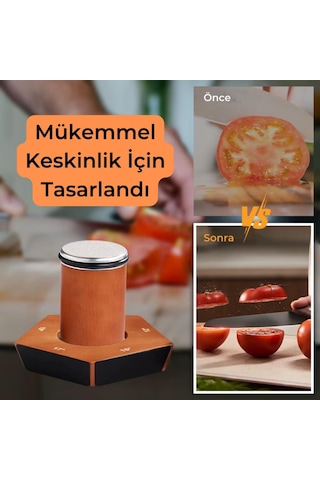 Polham Pro Serisi 5 Açılı Tüm Bıçaklara Uyumu Bileyici, Silindir Tipi Süper Keskinleştirici Bileme