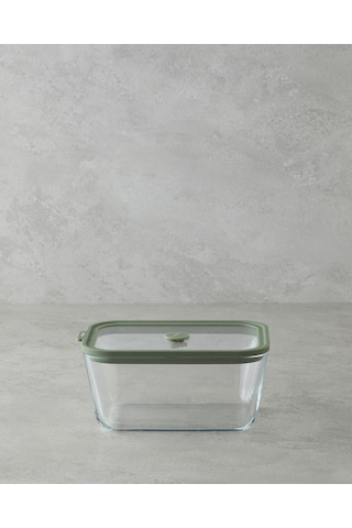 English Home Simone Borosilikat Saklama Kabı 1300 Ml Yeşil Yeşil