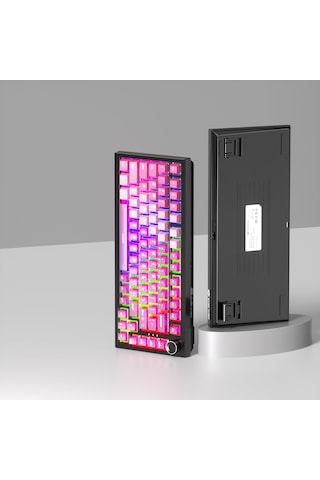 Mekanik Klavye Keycaps Rgb Şeffaf Gaming Pbt Tuş Takımı Pembe