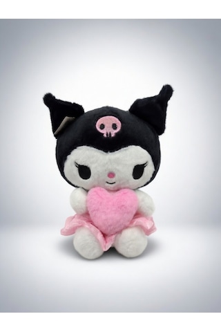 Kalp Tutan Kuromi Peluş Oyuncak Sanrio 30cm Peluş Oyuncak Melodi Kuromii Hellokityy Çok Renkli