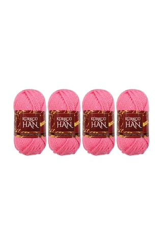 Kürkçü Han Boni %100 Akrilik Örgü İpi 35g 59m 4 Lü Paket Kiraz Pe