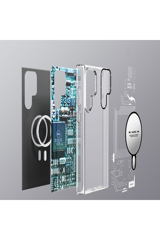 Galaxy S23 Ultra Kılıf Magsafe Şarj Özellikli YoungKit Technology Serisi Kapak