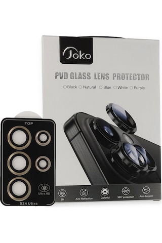 Joko - 867 - Samsung Galaxy Uyumlu S23 Ultra Pvd Metal Kamera Lens - Glblseme - - Gold