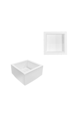 Tahtakale Toptancı Silikon 3d Kare Taş Tozu Saksı Ve Mumluk Kalıbı