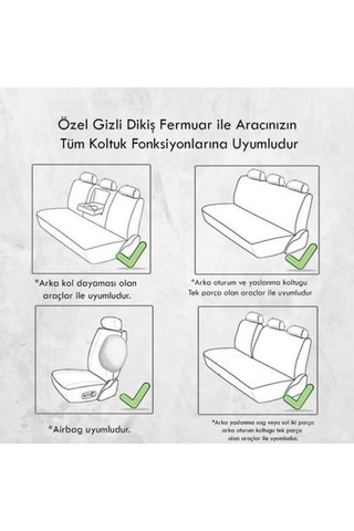 Symbol 2 Koltuk Minder Ortopedik Cepli Araç Ve Kılıf Seti Tam Uyumlu,antrasitrenk,konforlu Tasarım
