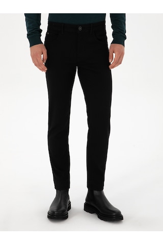 Cacharel Siyah Slim Fit Pamuk Liyosel Karışımlı Jean Pantolon