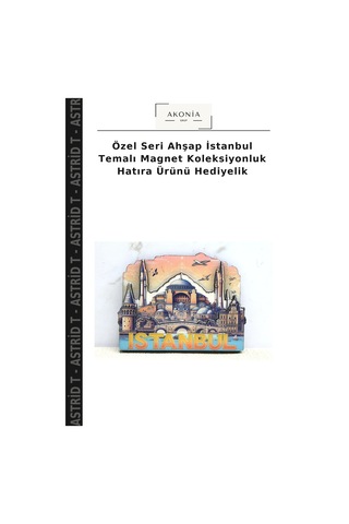 Özel Seri Ahşap İstanbul Temalı Magnet Koleksiyonluk Hatıra Ürünü Hediyelik Çok Renkli