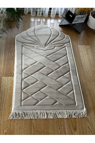 Kadife Süngerli Lüks Hediyelik Seccade Tesbih Ve Zikirmat