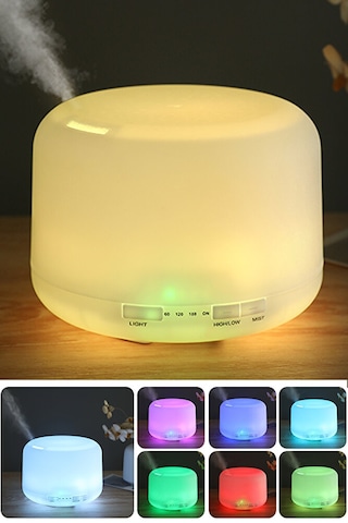 500 Ml Oda Hava Nemlendiricisi Rgb Işık Gece Lambalı Desenli Zama
