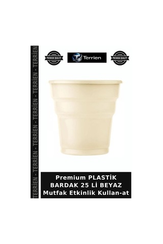 Premium Plastik Bardak 25 Li Beyaz Mutfak Etkinlik Kullan-at Diğer