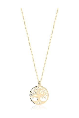 Emılıano Jewellery 925 Ayar Hayat Ağacı Gümüş Kolye Gold - Rose Gold - Gümüş Emılıano Jewellery 925 Ayar Hayat Ağacı Gümüş Kolye Gold - Rose Gold - Gümüş