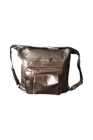 Yıkama Deri Kadın Omuz Ve Kol Çantası Bakır