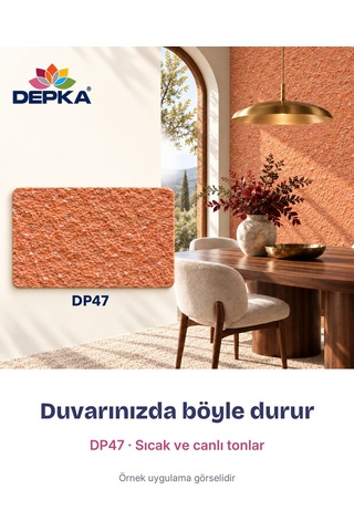 Depka Pamuk Sıva Dp47 2 Kg 7-8 M² İpek Sıva Alternatifi Isı Ve Ses Yalıtımlı Dekoratif Sıva