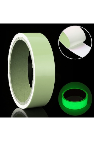 Sones Işıklı Bant Yeşil Karanlıkta Parlayan Duvar Stickerı Işıklı Fotolüminesan Bant Sahne Ev Dekorasyonu, Boyut: 2cm X 10m Yeşil Işık