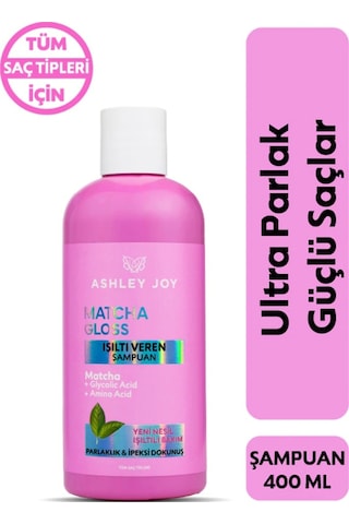 Ashley Joy Matcha Gloss Glikolik Asit İçeren Işıltı Ve Parlaklık Veren Şampuan 400 ML