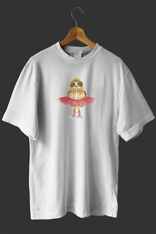 Noıssey -wed Aslan Kafası Tasarım Baskılı Oversize T-shirt Tişört Beyaz