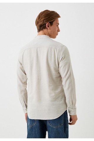 Erkek Gömlek Uzun Kol Camel Slim Fit Hakim Yaka Ncs Jeans 7114 Camel
