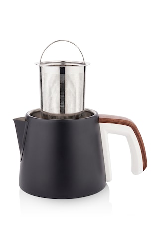 Egetürk Teadem Style Ahşap Görünümlü Çay Makinesi Çaycı 2000w 1.7l Kettle 1.2l Demlik 304 Çelik Gövde Siyah