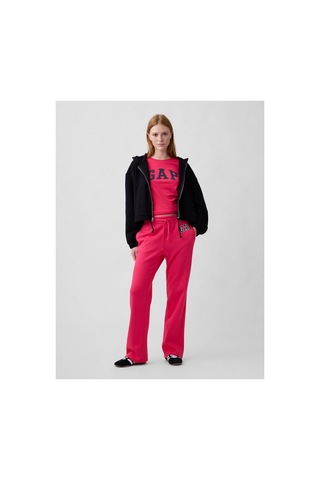 Gap T-shirt Kadın Lsize Yaz Azalea Rengi %100 Pamuk Ruby Şarap