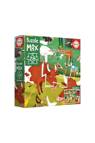 Educa Puzzle Maxi Çiftlik Hayvanları 28 Parça Çocuk Puzzle - 68 X 48 Cm - 3+ Yaş