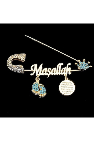 Sahiaksesuar Maşallah Yazılı Bebek Yaka Iğnesi 09