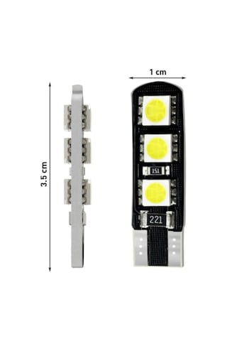 T10 Canbus Smd 5050 6 Ledli Evrensel Beyaz Led Tekli