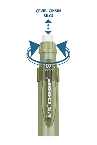 Serve Deep Mekanik Uçlu Kalem Toprak Tonları 0.7 Mm Yaprak Yeşili