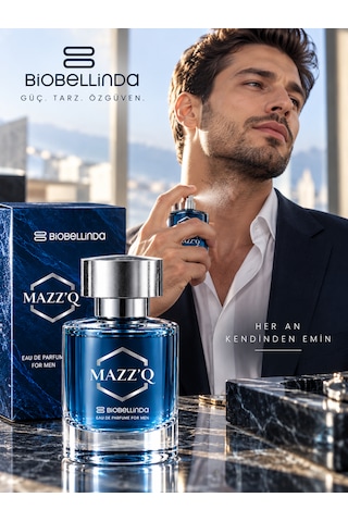 Mazz Q Blue Erkek Parfüm Eau De Parfum Çekici Koku 50 Ml Aromatik