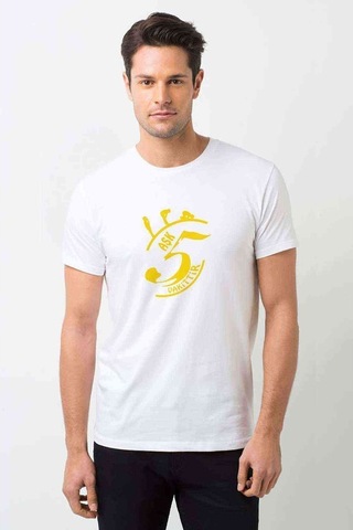 Aşk 5 Vakittir Baskılı Beyaz Erkek Tshirt