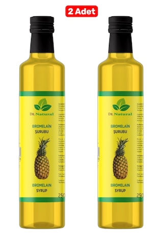 2 Adet Bromelain Ananas Ve Koenzim Q10 İçeren Detox Şurubu 250 Ml