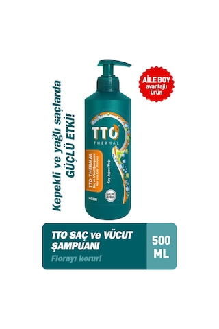 Tto Saç Ve Vücut Şampuanı 500 Ml Yeşil Çay Ağacı Yağı / Tea Tree Oıl