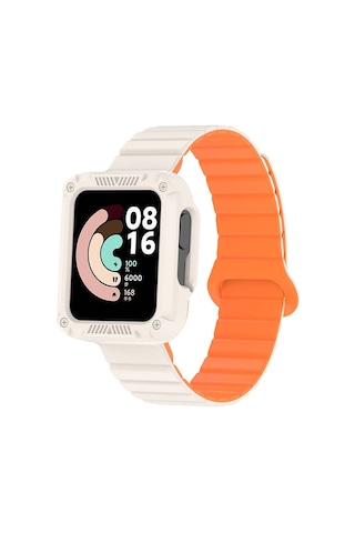 Xiaomi Redmi Watch 2 Silikon Kordon Zore Krd-105 Strap Kayış-starlight-turuncu