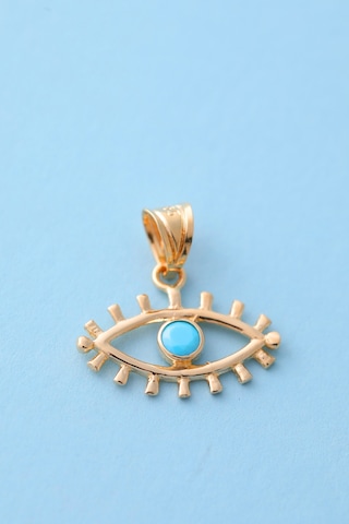 Miletkuyumculuk 14 Ayar Altın Kirpikli Gözlü Kolye Ucu