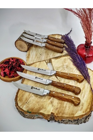 Sürmene Sürlaz Mutfak Serisi Et Sebze Meyve Bıçak Seti Ahşap