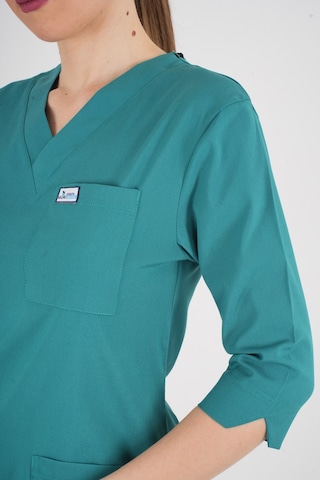 Unisex Ameliyat Yeşili Violet Model Scrubs Takım Doktor Hemşire Üniforması Ameliyat Yeşili
