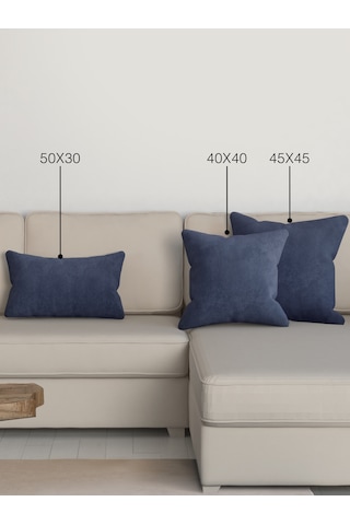 Br Perle Home Daily Series Uzay Mavisi Rengi Kırlent Yastık Kılıfı Uzay Mavisi