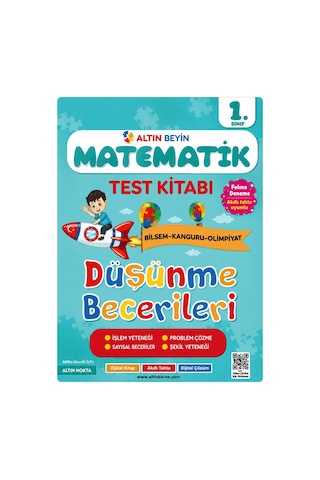Altın Nokta Yayınları 1. Sınıf Altın Beyin Dikkat Ve Zeka Kitabı İle Matematik Test Kitabı Seti 2 Kitap