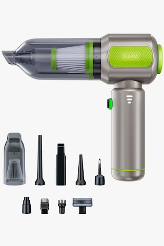 Exenar - Yeşil - Şarjrlı Araç Süpürgesi Kablosuz Araç İçi Süpürge 17000pa Vakumlu Şarjlı 6000mah 100w Fırçasız Motor 17000 Pa 100w
