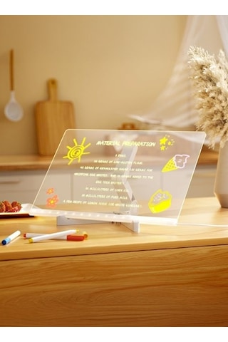 12 Inc Led Işıklı Çizim Tahtası Ayarlanabilir Stant Ve Kalemleri Çizim Tahtası 30x20 5131 4160980